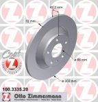 ZIMMERMANN Торм.диск задн. [302x12] 5 отв.[min 2] Coat Z (100.3335.20)