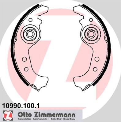Zimmermann 10990.100.1 комплект тормозных колодок на FIAT UNO (146A/E)