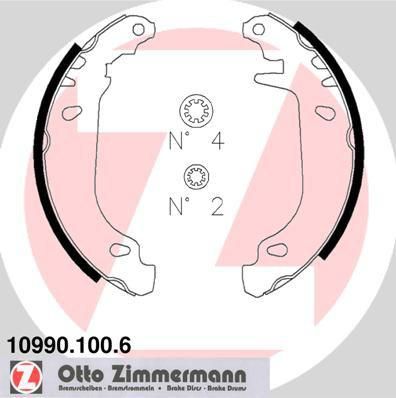 Zimmermann 10990.100.6 комплект тормозных колодок на RENAULT CLIO I (B/C57_, 5/357_)