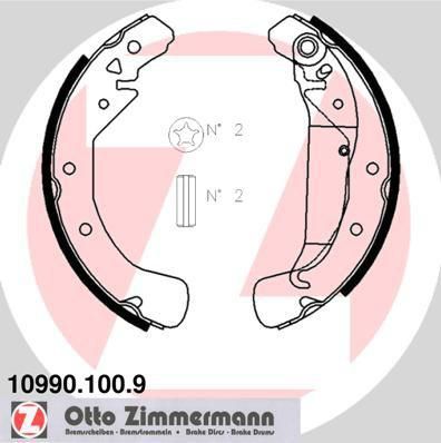 Zimmermann 10990.100.9 комплект тормозных колодок на OPEL ZAFIRA A (F75_)