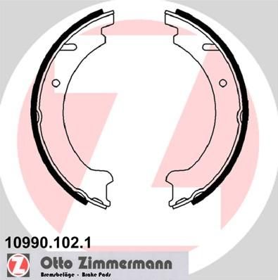 Zimmermann 10990.102.1 комплект тормозных колодок, стояночная тормозная с на VOLVO C70 I кабрио