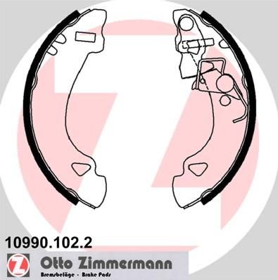 Zimmermann 10990.102.2 комплект тормозных колодок на FIAT UNO (146A/E)