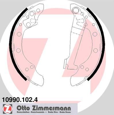 Zimmermann 10990.102.4 комплект тормозных колодок на VW SANTANA (32B)