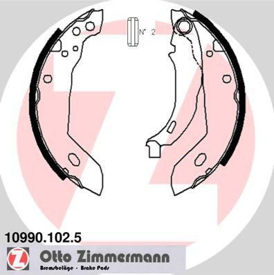 Zimmermann 10990.102.5 комплект тормозных колодок на PEUGEOT 306 (7B, N3, N5)
