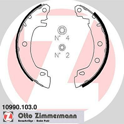 Zimmermann 10990.103.0 комплект тормозных колодок на RENAULT MEGANE I Cabriolet (EA0/1_)