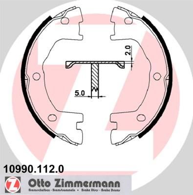 Zimmermann 10990.112.0 комплект тормозных колодок, стояночная тормозная с на RENAULT TRUCKS MASCOTT c бортовой платформой/ходовая часть