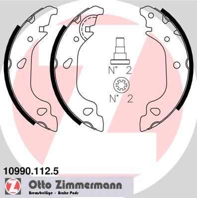 Zimmermann 10990.112.5 комплект тормозных колодок на FIAT PUNTO (188)