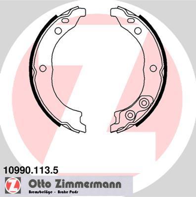 Zimmermann 10990.113.5 комплект тормозных колодок, стояночная тормозная с на FIAT DUCATO фургон (244)