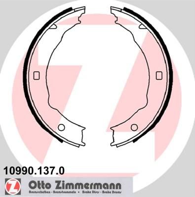 Zimmermann 10990.137.0 комплект тормозных колодок, стояночная тормозная с на PEUGEOT 406 (8B)