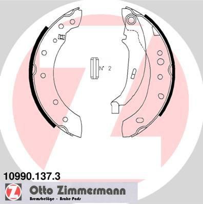 Zimmermann 10990.137.3 комплект тормозных колодок, стояночная тормозная с на RENAULT CLIO I (B/C57_, 5/357_)