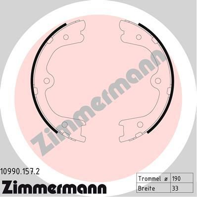 Zimmermann 10990.157.2 комплект тормозных колодок, стояночная тормозная с на NISSAN GT-R (R35)