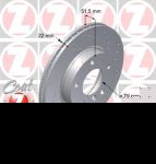 ZIMMERMANN ДИСК ТОРМ E36 320-328I ПЕР SPORT (150.1269.52)