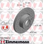 ZIMMERMANN Диск торм.пер. 1(F21,F20)/3 (F30,F31,F34,F80)/4 (F32,F82) 11> заказ не менее 2 единиц (150.2900.52)