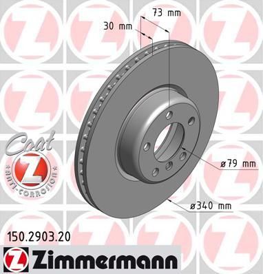 Zimmermann 150.2903.20 тормозной диск на 1 (F20)