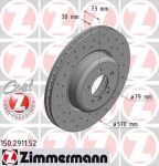 Zimmermann 150.2911.52 тормозной диск на 4 Gran Coupe (F36)