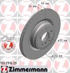ZIMMERMANN Диск тор. зад. 5, 7 series 08> заказ не менее 2 единиц (150.2916.20)