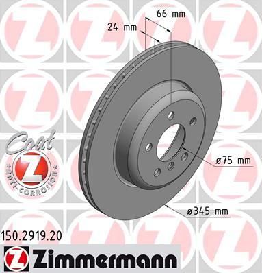 Zimmermann 150.2919.20 тормозной диск на 4 Gran Coupe (F36)