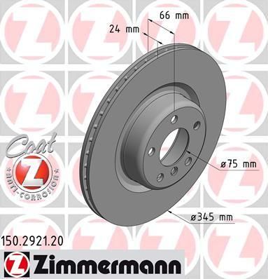 Zimmermann 150.2921.20 тормозной диск на 1 (F20)