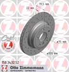 Zimmermann 150.3432.52 тормозной диск на X3 (E83)