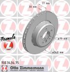 Zimmermann 150.3434.75 тормозной диск на 5 (E60)