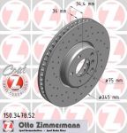 ZIMMERMANN Торм.диск пер.вент L [348x36] 5 отв.[min 2] Sport (150.3478.52)