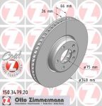 ZIMMERMANN ТОРМОЗНОЙ ДИСК COAT Z 5(F10) 10->; 5GT(F0 (150347920)