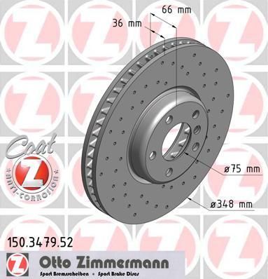 Zimmermann 150.3479.52 тормозной диск на 5 (F10, F18)