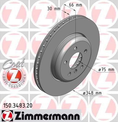 Zimmermann 150.3483.20 тормозной диск на 5 (F10, F18)
