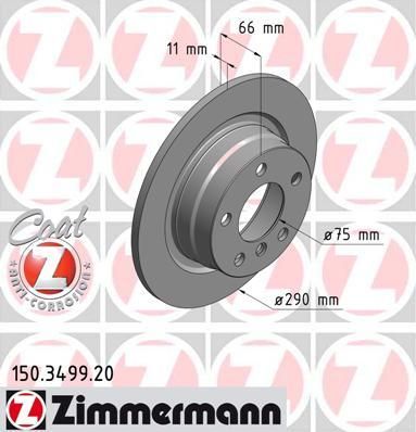 Zimmermann 150.3499.20 тормозной диск на 1 (F20)