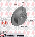 ZIMMERMANN Диск тормозной CITROEN JUMPER/FIAT DUCATO/PEUGEOT BOXER 02- ЗАД (180.3019.20)