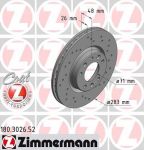 Zimmermann 180.3026.52 тормозной диск на CITROEN C4 Picasso II