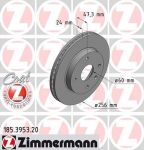 Zimmermann 185.3953.20 тормозной диск на DAEWOO LACETTI Наклонная задняя часть (KLAN)