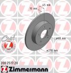 Zimmermann 200.2517.20 тормозной диск на NISSAN PRIMERA Hatchback (P12)