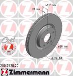 ZIMMERMANN Торм.диск пер.вент [320x28] 5 отв.[min 2] Coat Z (200.2528.20)