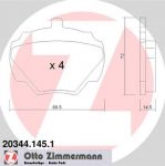 Zimmermann 20344.145.1 комплект тормозных колодок, дисковый тормоз на LAND ROVER DEFENDER Station Wagon (LD)