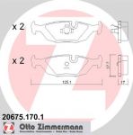 ZIMMERMANN Комплект тормозных колодок, диско (20675.170.1)