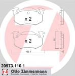 Zimmermann 20973.110.1 комплект тормозных колодок, дисковый тормоз на RENAULT CLIO I (B/C57_, 5/357_)