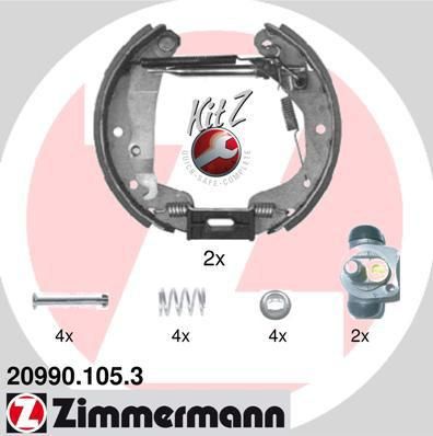 Zimmermann 20990.105.3 комплект тормозных колодок на OPEL ASTRA F Наклонная задняя часть (53_, 54_, 58_, 59_)