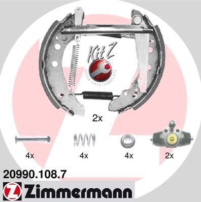 Zimmermann 20990.108.7 комплект тормозных колодок на VW POLO купе (86C, 80)