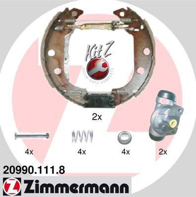 Zimmermann 20990.111.8 комплект тормозных колодок на PEUGEOT 306 (7B, N3, N5)