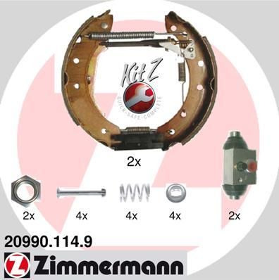 Zimmermann 20990.114.9 комплект тормозных колодок на PEUGEOT 306 кабрио (7D, N3, N5)