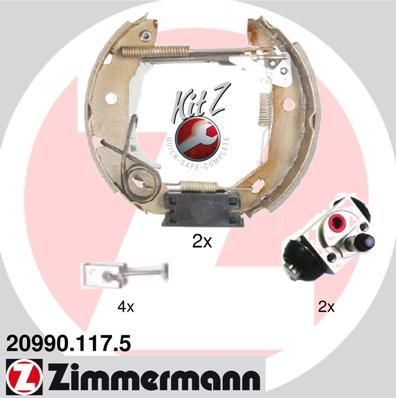 Zimmermann 20990.117.5 комплект тормозных колодок на MERCEDES-BENZ A-CLASS (W168)