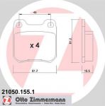 Zimmermann 21050.155.1 комплект тормозных колодок, дисковый тормоз на OPEL VECTRA B (36_)