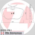 Zimmermann 21173.170.1 комплект тормозных колодок, дисковый тормоз на 3 (E30)