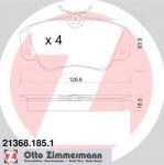Zimmermann 21368.185.1 комплект тормозных колодок, дисковый тормоз на OPEL OMEGA B (25_, 26_, 27_)
