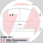 Zimmermann 21468.155.1 комплект тормозных колодок, дисковый тормоз на TOYOTA HIACE IV автобус (LH1_)