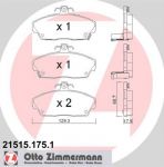 Zimmermann 21515.175.1 комплект тормозных колодок, дисковый тормоз на HONDA CIVIC VII седан (ES)