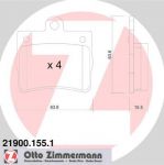 Zimmermann 21900.155.1 комплект тормозных колодок, дисковый тормоз на MERCEDES-BENZ C-CLASS (W202)