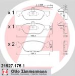 Zimmermann 21927.175.1 комплект тормозных колодок, дисковый тормоз на FIAT MAREA Weekend (185)