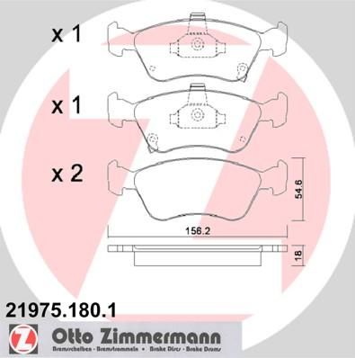 ZIMMERMANN Колодки торм.пер. Toyota Avensis (21975.180.1)